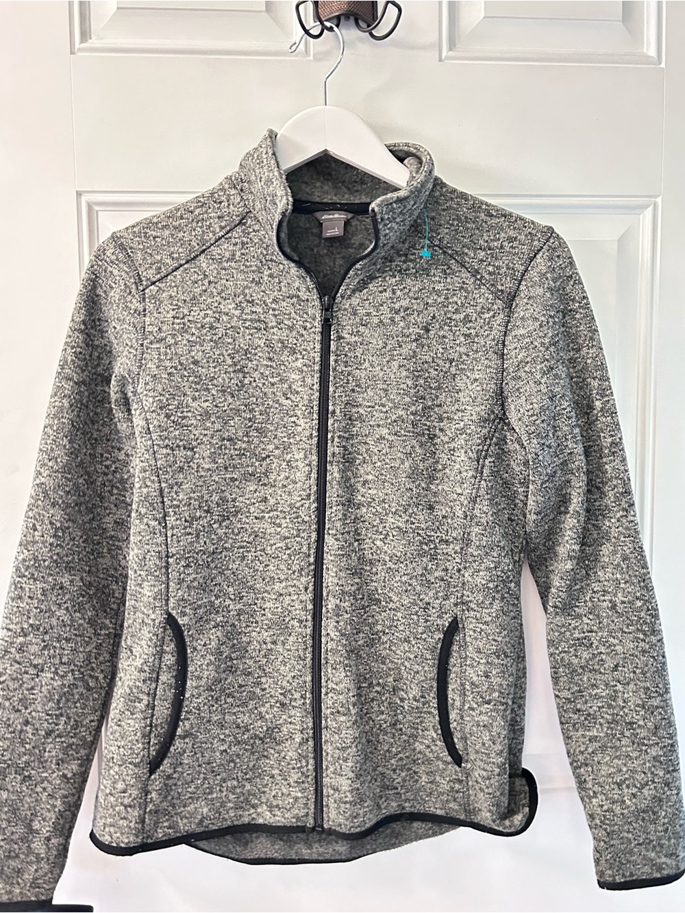 Eddie Bauer Heather Gray Full-Zip Utility Jacket